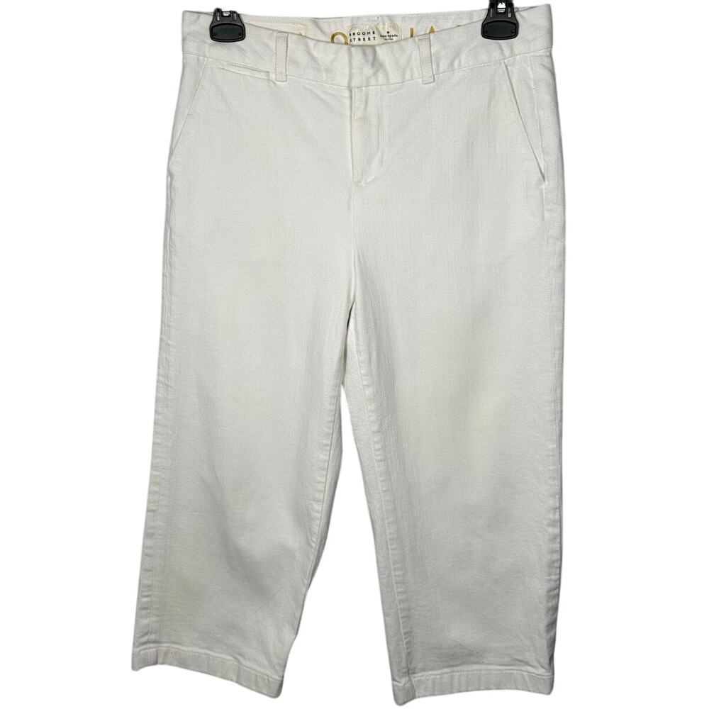 Kate Spade New York Broom Street White Denim Cotton Capris Women's 27